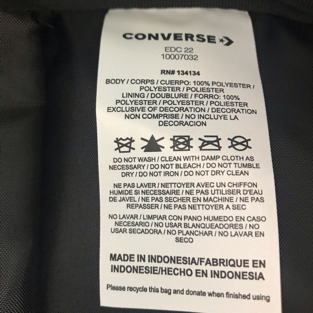 Converse EDC 22 Backpack Animal Black Camo Unisex - Picture 8 of 8